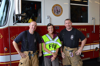 Bonnie Stump at Fire Department